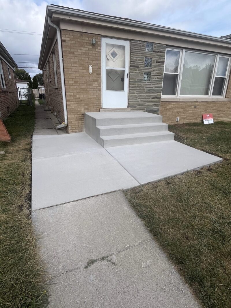 new stairs in front of the house 