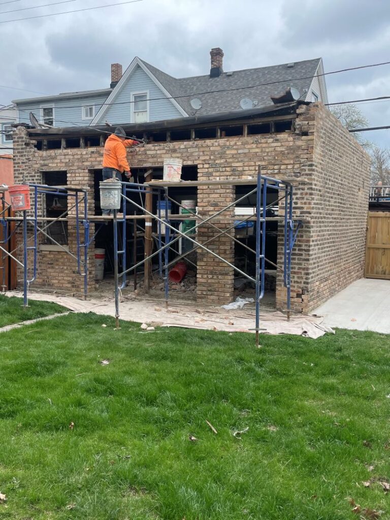 Garage During restauration